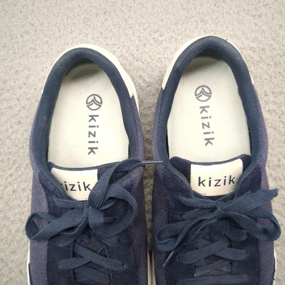 Kizik Shoes Mens Size 8.5 W Blue Canvas HandsFree Labs Sneakers Comfort Casual - Picture 13 of 16